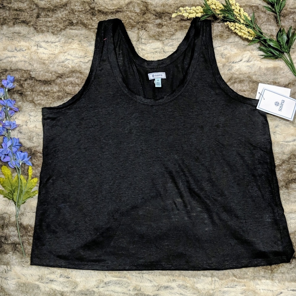 SALE SUSINA BLACK BURNOUT TANK BACK VENT 4X - Picture 4 of 8